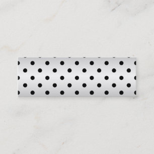 Blanka affärskort av svart och vitt polka dots. mini visitkort