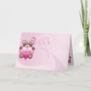 Blanka Alla hjärtans Rosa i Kärlek. Helgkort