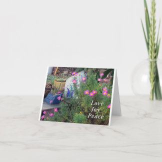 Blanka anteckningskort för blommor