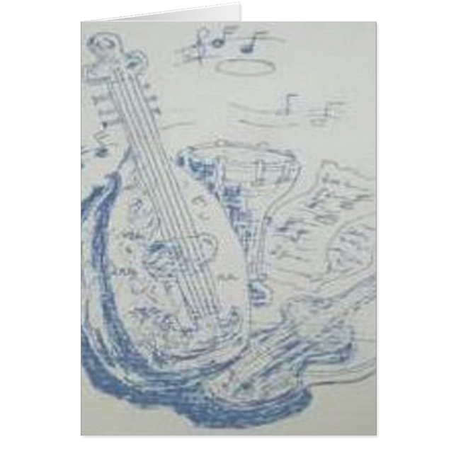 Blanka anteckningskort i grekiska instrument OBS kort (Framsidan)