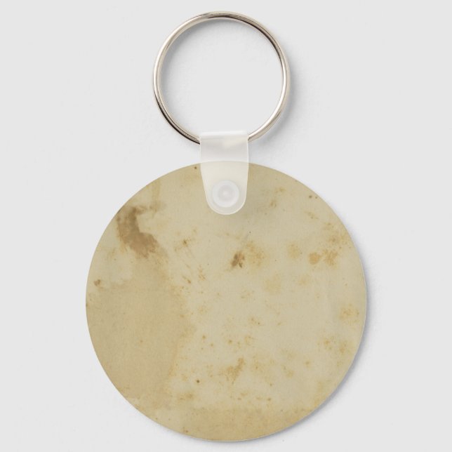 Blanka, antika Nedfläckad 1870-nyckelkedja med run Nyckelring (Framsida)