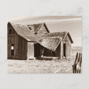 Blanka aviseringsinbjudan Old Homestead Sepia Inbjudningar