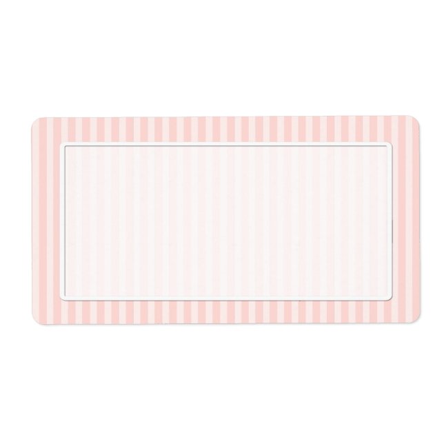 Blanka Baby-Rosa-strimlade skeppningsetiketter Fraktsedel (Framsidan)