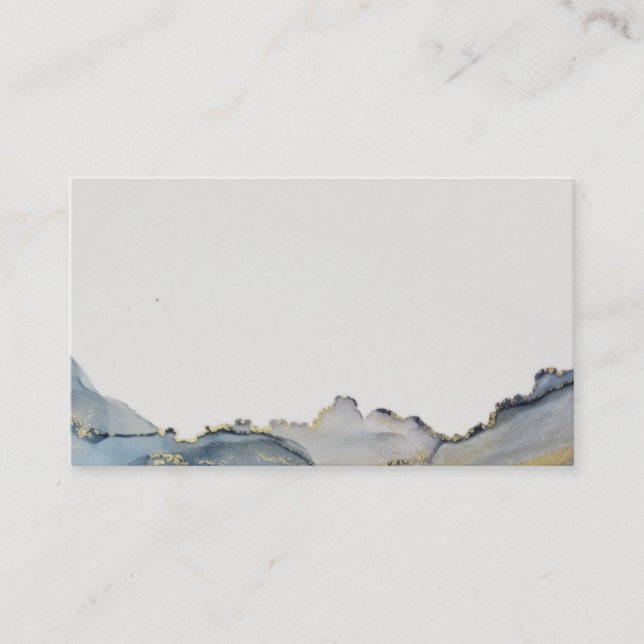 Blanka, blå Guld-Bläck-design Skapar din egen Visitkort (Framsida)