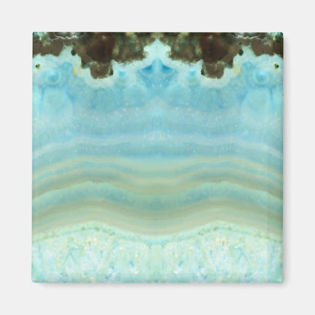 Blanka, blå kristall Spara datum Magnet (Framsidan)