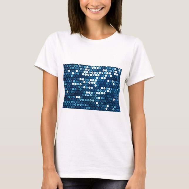 blanka blå sekvenser tee shirt (Framsida)