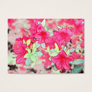 Blanka blommor av vackert rosa art stil azalea visitkort