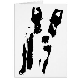 Blanka Cute Boston Terrier Puppy Hund Hälsningskort