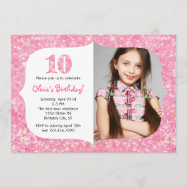 Blänka den tionde födelsedaginbjudan inbjudningar