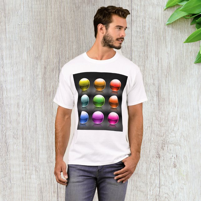Blanka färgfyllda ikoner Abstrakten Bollar T Shirt (Skapare uppladdad)