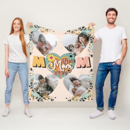 Blanka foto Ull med bästa Mamma någonsin multihjär Fleecefilt