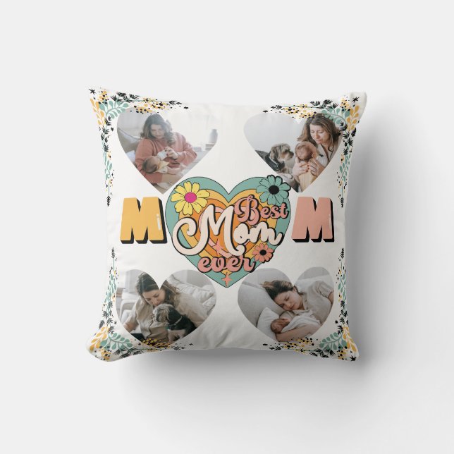 Blanka foto Ull med bästa Mamma någonsin multihjär Kudde (Framsida)