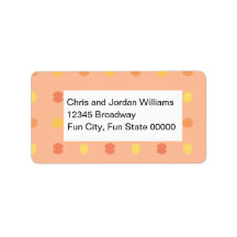 Blanka fyra hörn Peach Gult Tiled Mönster