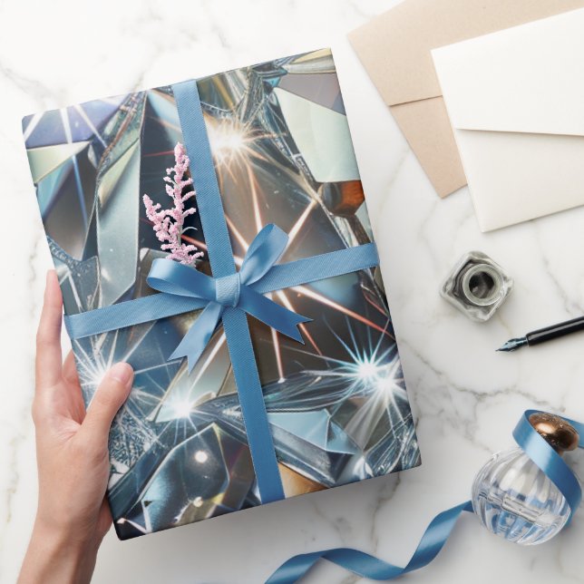 Blanka glänsande diamanter  presentpapper (Gifting)