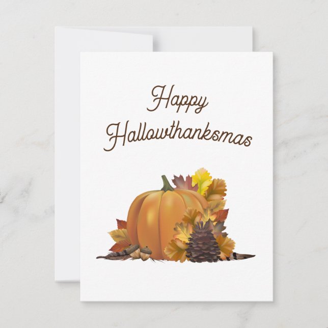Blanka hälsningskort för happy thanksgiving (Framsida)