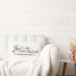 Blanka hemmet och alla som kommer in i svartvitt lumbarkudde