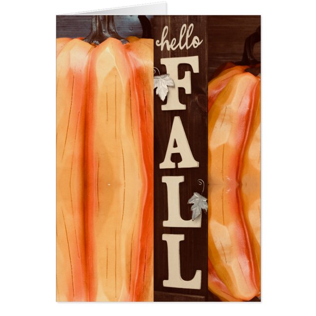 Blanka höstpumpar hälsningskort (Framsidan)