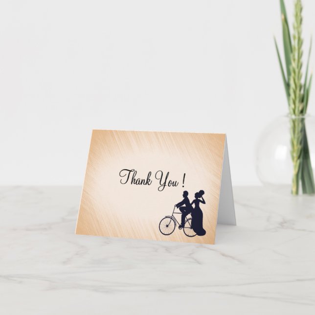 Blanka insidan av Peach Cycle Bröllop Tack (Framsida)