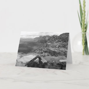 Blanka Inside Red Sten Canyon Winter B&W Hälsning Kort