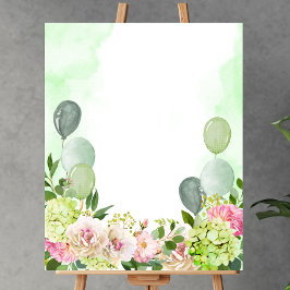Blanka lägg till egna blommigtar för vattenrosa i poster