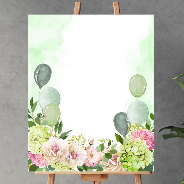 Blanka lägg till egna blommigtar för vattenrosa i  poster (Skapare uppladdad)