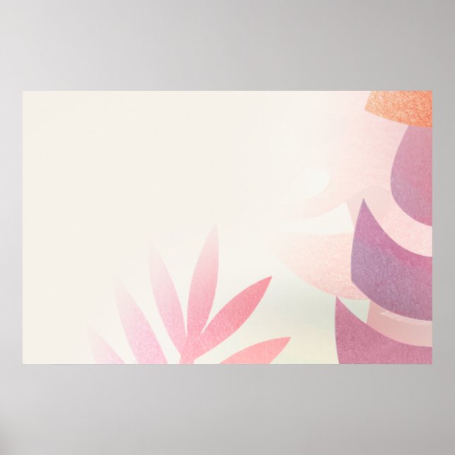 Blanka leafy monstera ram poster (Framsidan)