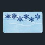 Blanka leveransetiketter för Winter Snöflingor Fraktsedel<br><div class="desc">© 2012 Socialite Design Inc. Använda våra tomma vinteretiketter med glitter-utseende snöflingor hemma i din skrivare eller för handskrivet adress. NOTERA ATT SNÖFLINGOR INTE ÄR ETT FAKTISKT GLITTER,  UTAN DESIGNAT OCH TRYCKET FÖR ATT SE DET.</div>