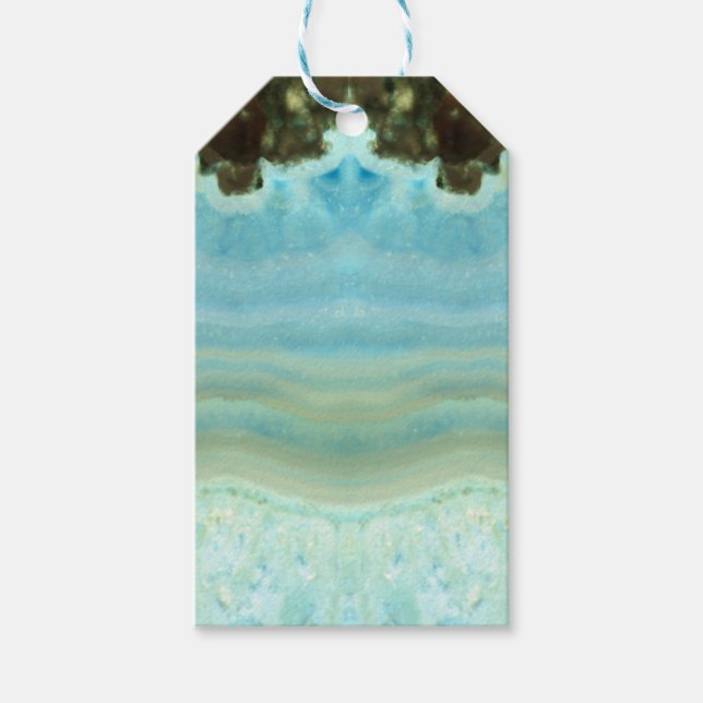 Blanka, modern Coola, blå Party favors-Tack Presentetikett (Framsidan)