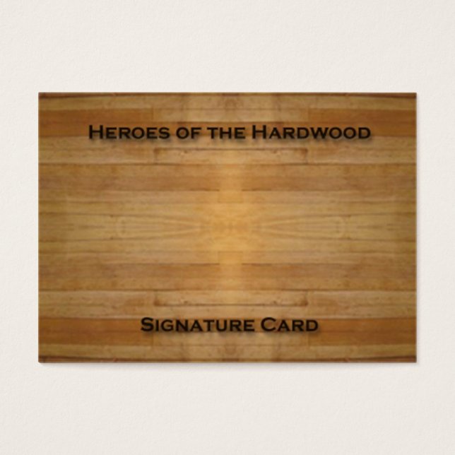 Blanka Namnteckning kort för basketbollautografer! (Framsidan)