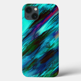 Blanka nedfläckader från cyan till blått och röda