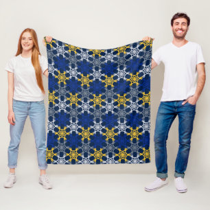 Blanka och Gult Mod stor blanketfil för utskrift Fleecefilt