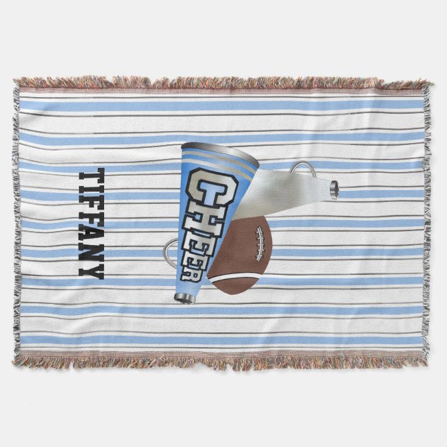 Blanka och vit Anpassningsbar för CheerLeader Blan Filt (Framsidan)