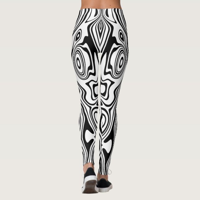 Blanka och vita Rand Leggings (Baksida)