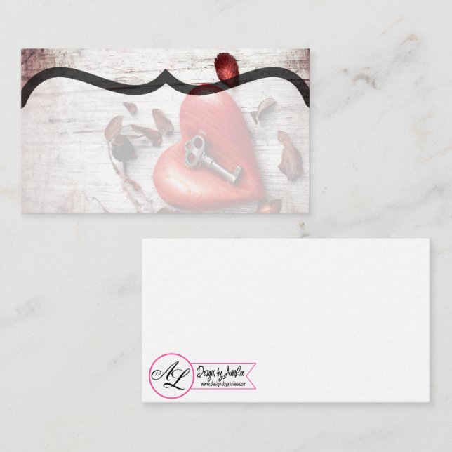 Blanka ortskort Land Wood Nyckel till min hjärtryt Placeringskort (Fram/baksida)