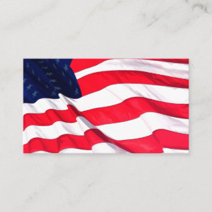 Blanka på amerikanska Stars och stripes på frams Visitkort