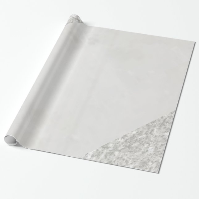 Blanka Papper, Grått Silver Presentpapper (Utrullad)