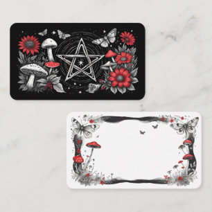 Blanka Pentacle Oracle-kort för svamp Visitkort