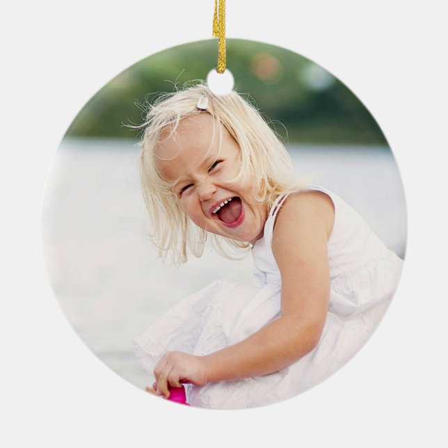 Blänka prydnaden för Starburst helgdagfoto Julgransprydnad Keramik (Baksidan)