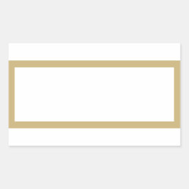 Blanka rektangulära etiketter för Spice burk guld 