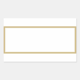 Blanka rektangulära etiketter för Spice burk guld 