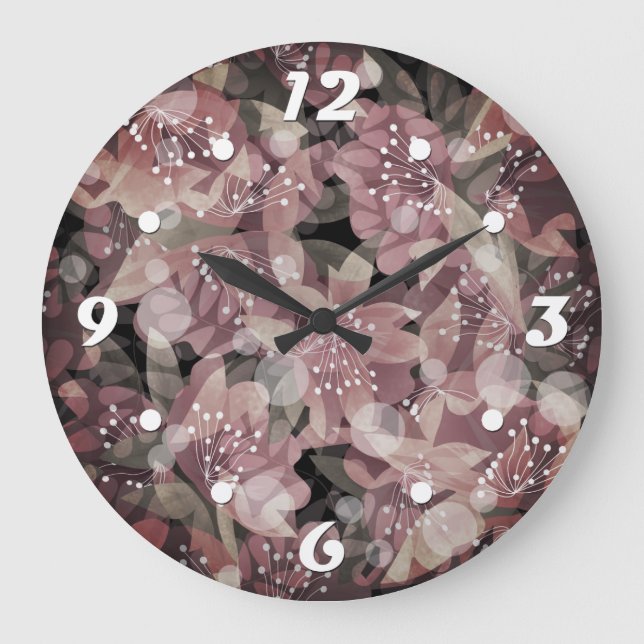 Blanka rödblommor i rosa ros romantiskt stor klocka (Framsida)