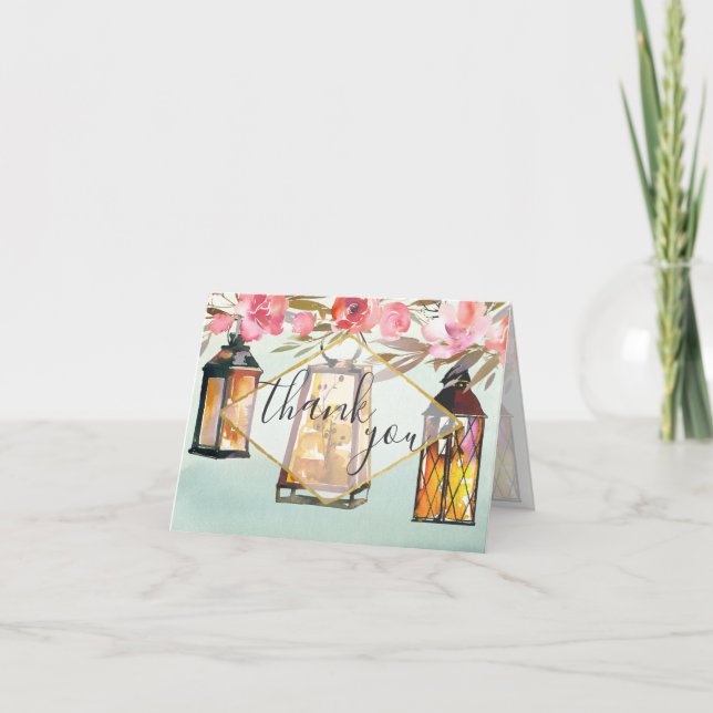 Blanka romska mönster i Rustic Ro Guld Tack Kort (Framsida)