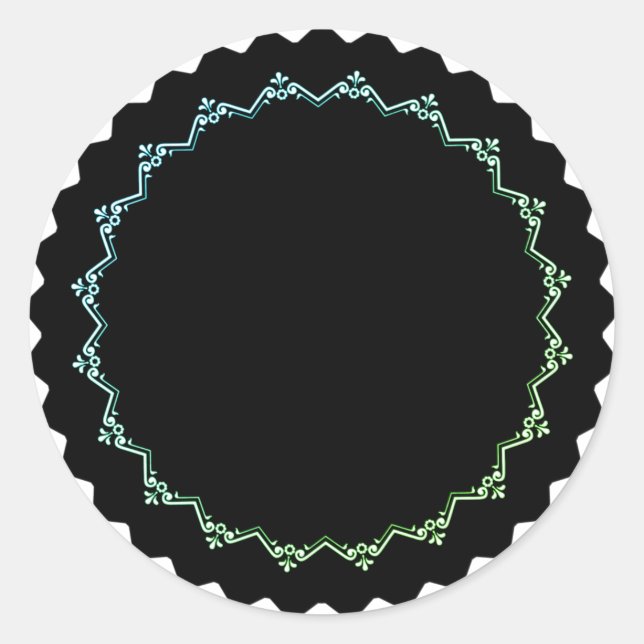 Blanka, runda, svarta och vita burk-etiketter för  runt klistermärke (Framsida)