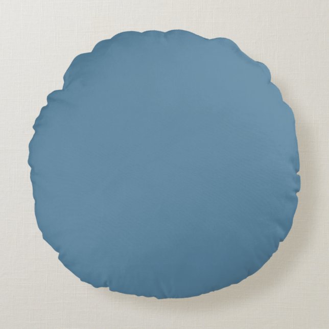 Blanka Skapa egen - Grått Blue Rund Kudde (Framsidan)
