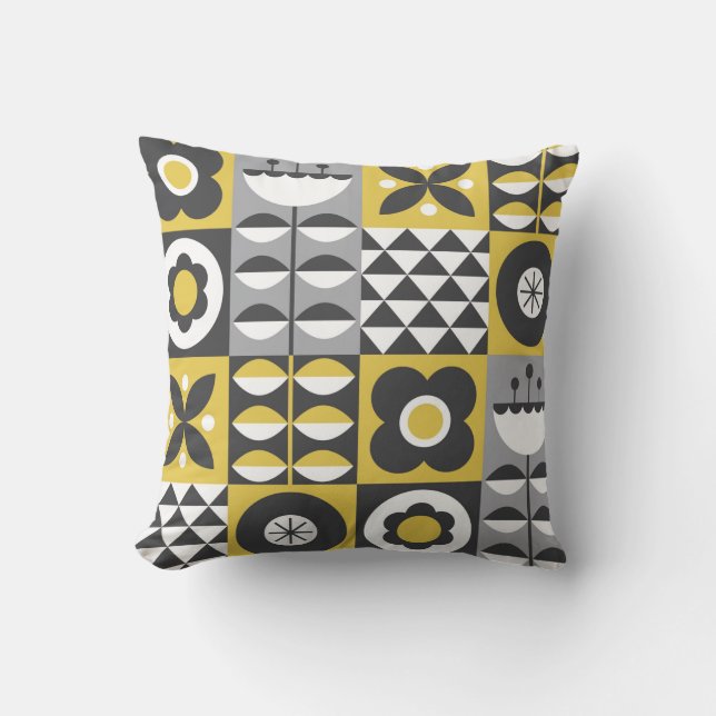 Blanka sömlös mönster-design. Skandinaviska stil Kudde (Framsida)