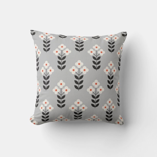 Blanka sömlös mönster-design. Skandinaviska stil Kudde (Framsida)