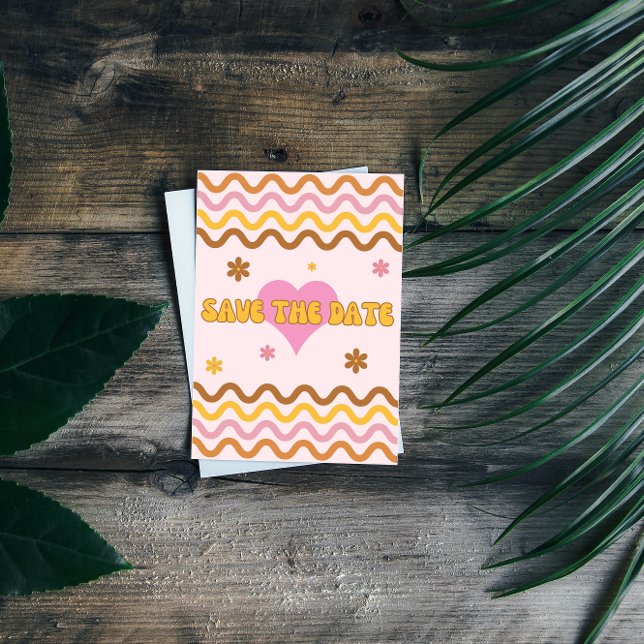 Blanka ström 60:s 70-talsuppdatering Spara datum Inbjudningar (Skapare uppladdad)