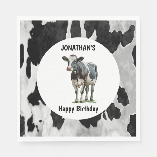 Blanka, svart och vitt pappersservett (Framsidan)