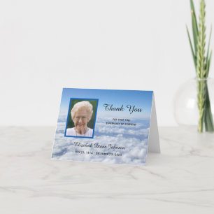 Blanka sympati med Tackkort Card-foto i moln