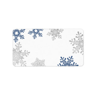 Blankade Adressetiketter i Bröllop vid Silver Snow